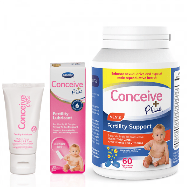 Conceive Plus Men's Fertility Support 60 Caps + 30ml Lubricant (GB)